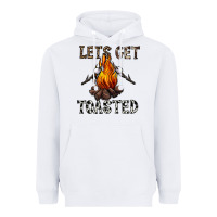 White lets get toasted Heavyweight Hoodie - CowhideDigitalArt