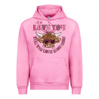 Fuchsia Pink love you till the cows come home Urban Hoodie - MaliasSmallBusiness