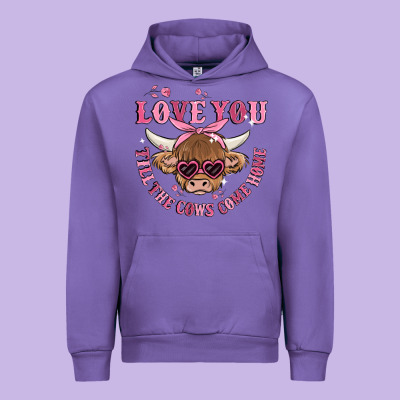 Love You Till The Cows Come Home Urban Hoodie Designed By Maliassmallbusiness