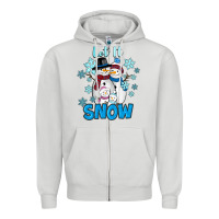 Dove Grey let it snow Zipper Hoodie - RanaPortraitStore