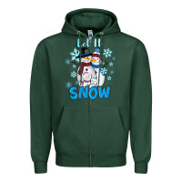 Sports Green let it snow Zipper Hoodie - RanaPortraitStore