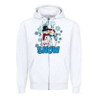 White let it snow Zipper Hoodie - RanaPortraitStore