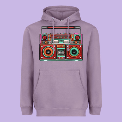 Boombox Heavyweight Hoodie Designed By Fadigitalartstudio