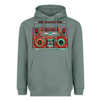 Sage Boombox Heavyweight Hoodie - FaDigitalArtStudio