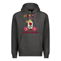 Charcoal Heather delulu queen coming through Premium Hoodie - MaliasSmallBusiness