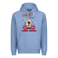 Colony Blue delulu queen coming through Premium Hoodie - MaliasSmallBusiness
