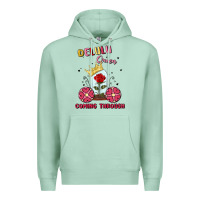 Seafoam delulu queen coming through Premium Hoodie - MaliasSmallBusiness
