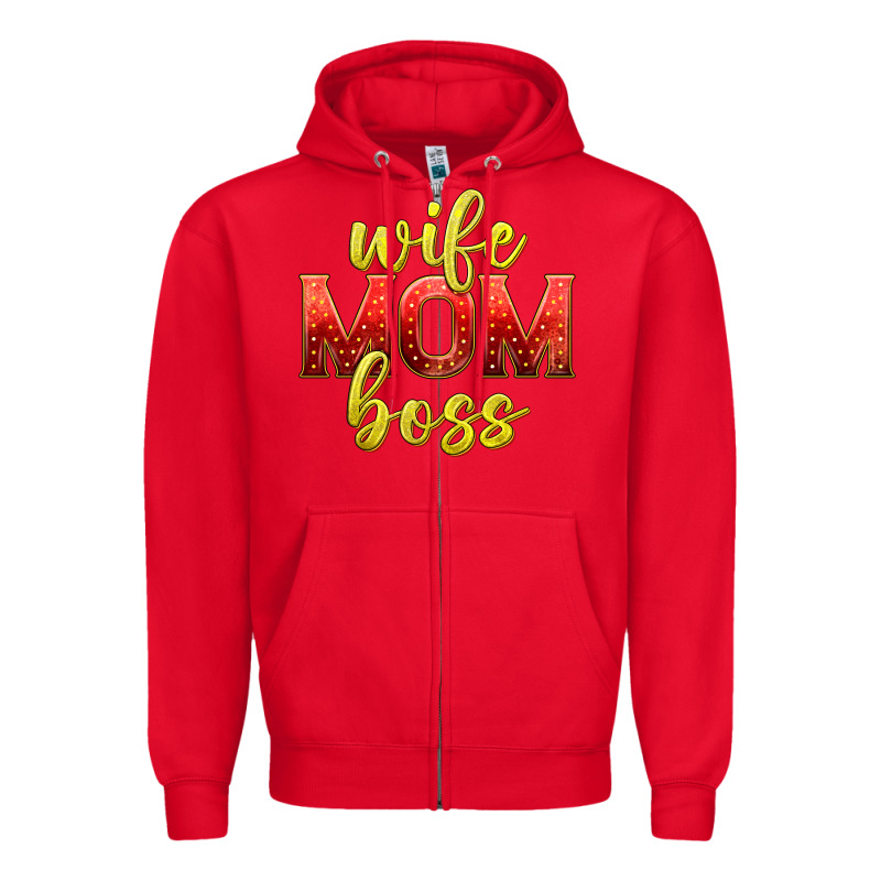 Wife Mom Boss Zipper Hoodie by texasbilliewilder | Teevron