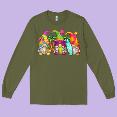 Summer Gnomes Long Sleeve Tee Designed By Zillion Design Studio