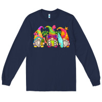 Navy summer gnomes Long Sleeve Tee - Zillion Design Studio