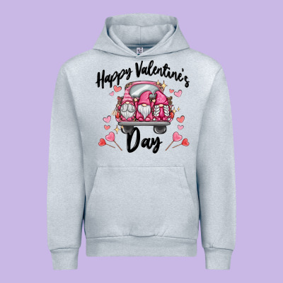 Happy Valentine's Day Gnome Truck Urban Hoodie Designed By Maliassmallbusiness