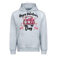 Heather Grey happy valentine's day gnome truck Urban Hoodie - MaliasSmallBusiness
