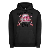 Pigment Black happy valentine's day gnome truck Urban Hoodie - MaliasSmallBusiness
