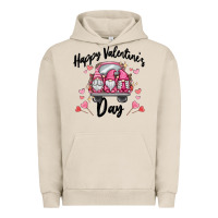 Pigment French Oak happy valentine's day gnome truck Urban Hoodie - MaliasSmallBusiness