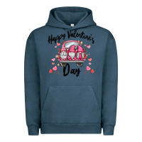 Pigment Midnight Navy happy valentine's day gnome truck Urban Hoodie - MaliasSmallBusiness