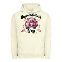 Pigment Pistachio happy valentine's day gnome truck Urban Hoodie - MaliasSmallBusiness