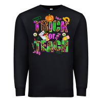Black trick or teach Premium Sweatshirt - AdoDesignShop