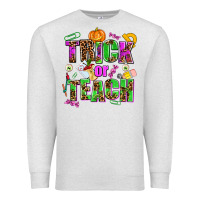 Oatmeal Heather trick or teach Premium Sweatshirt - AdoDesignShop