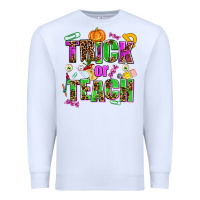 White trick or teach Premium Sweatshirt - AdoDesignShop