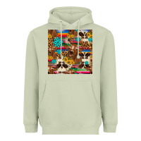 Matcha western sunflower bucket cow seamless pattern Heavyweight Hoodie - HRA Design Shop
