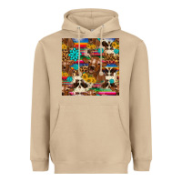 Mushroom western sunflower bucket cow seamless pattern Heavyweight Hoodie - HRA Design Shop