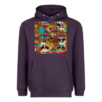 Plum western sunflower bucket cow seamless pattern Heavyweight Hoodie - HRA Design Shop