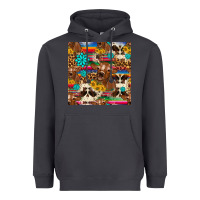 Smoke western sunflower bucket cow seamless pattern Heavyweight Hoodie - HRA Design Shop