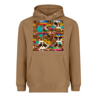 Toasted Coconut western sunflower bucket cow seamless pattern Heavyweight Hoodie - HRA Design Shop