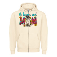 Sandshell western st bernard mom Zipper Hoodie - texasbilliewilder