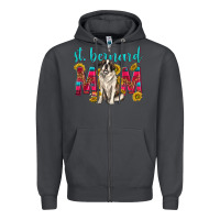 Smoke western st bernard mom Zipper Hoodie - texasbilliewilder