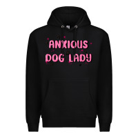 Black anxious dog lady Premium Hoodie - MaliasSmallBusiness