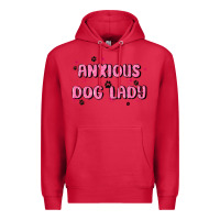 Cardinal anxious dog lady Premium Hoodie - MaliasSmallBusiness