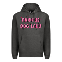 Charcoal Heather anxious dog lady Premium Hoodie - MaliasSmallBusiness