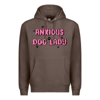 Coffee anxious dog lady Premium Hoodie - MaliasSmallBusiness