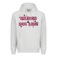 Dove Grey anxious dog lady Premium Hoodie - MaliasSmallBusiness
