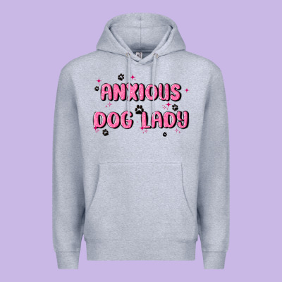Anxious Dog Lady Premium Hoodie Designed By Maliassmallbusiness