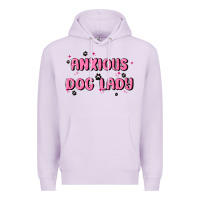 Lilac anxious dog lady Premium Hoodie - MaliasSmallBusiness