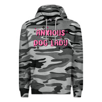 Slate Camo anxious dog lady Premium Hoodie - MaliasSmallBusiness