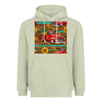 Matcha western farm truck seamless pattern Heavyweight Hoodie - HRA Design Shop