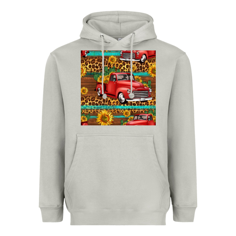 Western Farm Truck Seamless Pattern Heavyweight Hoodie by HRA Design Shop | Teevron