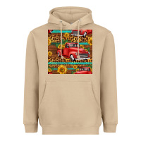 Mushroom western farm truck seamless pattern Heavyweight Hoodie - HRA Design Shop