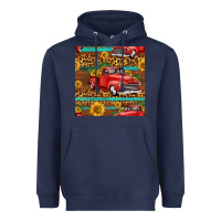 Navy western farm truck seamless pattern Heavyweight Hoodie - HRA Design Shop