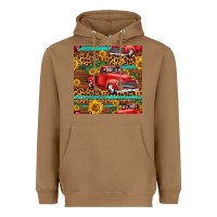 Toasted Coconut western farm truck seamless pattern Heavyweight Hoodie - HRA Design Shop