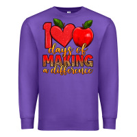Purple 100 days of making a difference Premium Sweatshirt - Artiststas
