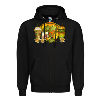 Black frog coffee cups Zipper Hoodie - Zillion Design Studio