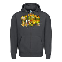 Smoke frog coffee cups Zipper Hoodie - Zillion Design Studio