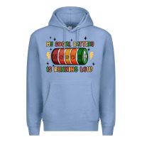 Colony Blue social battery Premium Hoodie - MaliasSmallBusiness