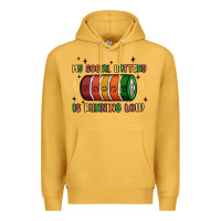Mustard social battery Premium Hoodie - MaliasSmallBusiness