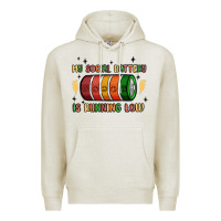 Oatmeal Heather social battery Premium Hoodie - MaliasSmallBusiness