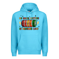 Ocean Blue social battery Premium Hoodie - MaliasSmallBusiness